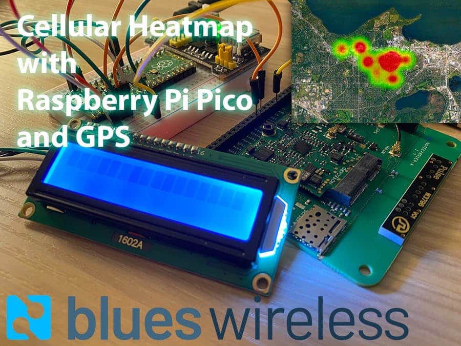  Raspberry Pi Pico heatmapping cellular GPS strength