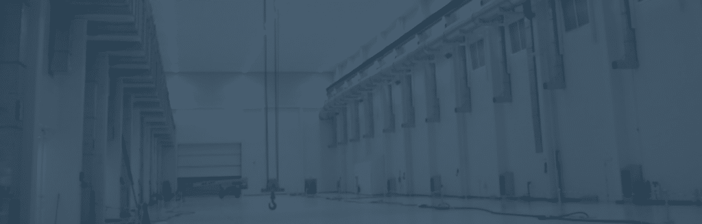 overhead crane in large warehouse