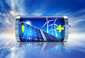 renewable energy battery power solar wind