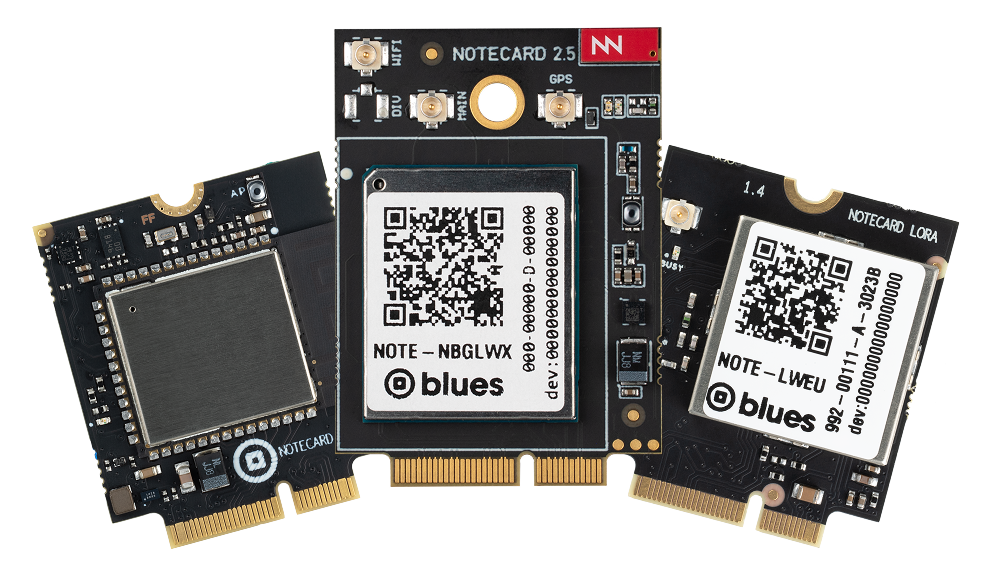 Fanned out Blues Notecards